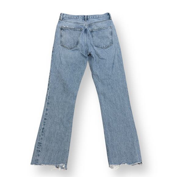 AGOLDE Relaxed Boot Jeans in Curio Size 25 Mid Rise Raw Hem Button Fly - Picture 10 of 13